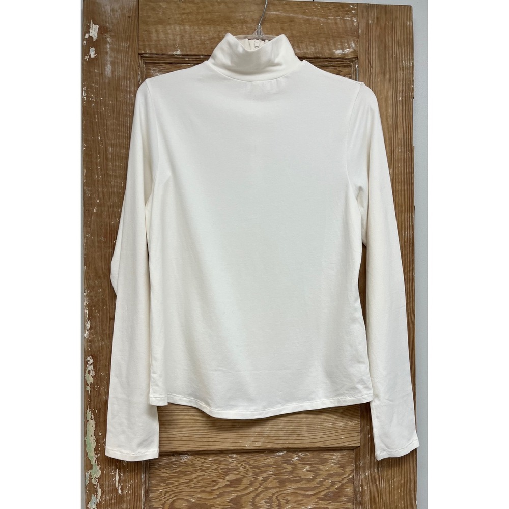 SKIMS M Bone Cotton Jersey Turtleneck Top Basics Capsule Minimalist Layering